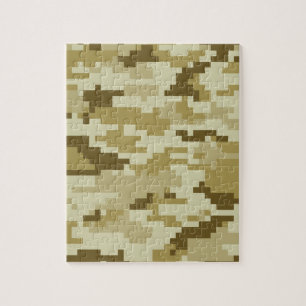 8 Bit Pixel digitale Wüste Camouflage / Camouflage Puzzle