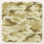 8 Bit Pixel digitale Wüste Camouflage / Camouflage Rechteckiger Pappuntersetzer (Vorderseite)