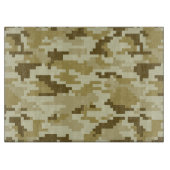8 Bit Pixel digitale Wüste Camouflage / Camouflage Schneidebrett (Vorderseite)