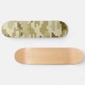 8 Bit Pixel digitale Wüste Camouflage / Camouflage Skateboard (Horizontal)
