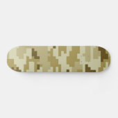 8 Bit Pixel digitale Wüste Camouflage / Camouflage Skateboard (Horizontal)
