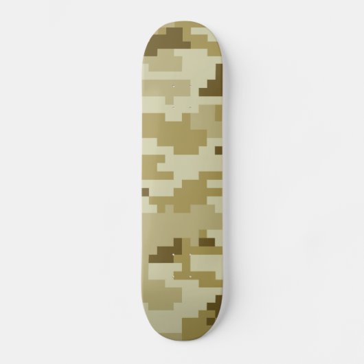 8 Bit Pixel digitale Wüste Camouflage / Camouflage Skateboard (Vorderseite)