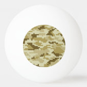 8 Bit Pixel digitale Wüste Camouflage / Camouflage Tischtennisball (Rückseite)