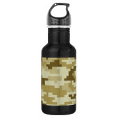 8 Bit Pixel digitale Wüste Camouflage / Camouflage Trinkflasche (Vorderseite)