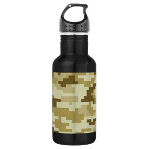 8 Bit Pixel digitale Wüste Camouflage / Camouflage Trinkflasche