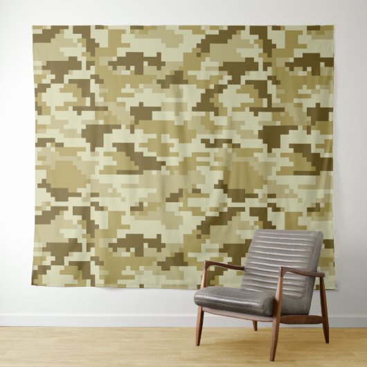 8 Bit Pixel digitale Wüste Camouflage / Camouflage Wandteppich (Beispiel (Horizontal))