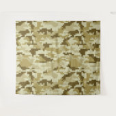 8 Bit Pixel digitale Wüste Camouflage / Camouflage Wandteppich (Vorderseite (Horizontal))