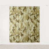 8 Bit Pixel digitale Wüste Camouflage / Camouflage Wandteppich (Vorderseite)