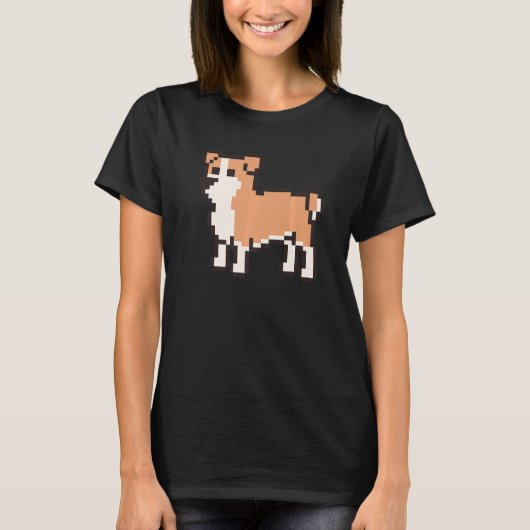 8 Bit Pixel English Bulldog T-Shirt (Vorderseite)