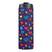 8-Bit Pixel Gaming Insulated Travel Tumbler Thermosbecher (Vorderseite)