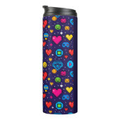 8-Bit Pixel Gaming Insulated Travel Tumbler Thermosbecher (Nach rechts gedreht)