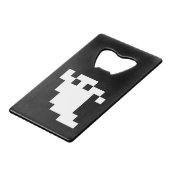 8-Bit-Pixel-Geist Kreditkartenflaschenöffner (Rückseite Schrägansicht)