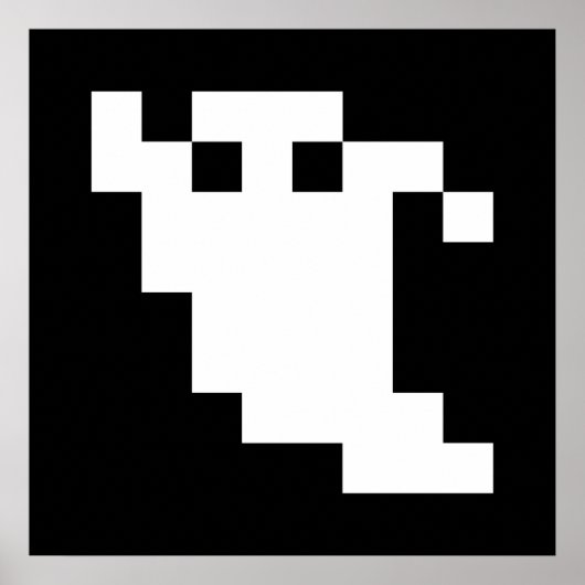 8-Bit-Pixel-Geist Poster (Vorne)