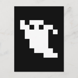 8-Bit-Pixel-Geist Postkarte