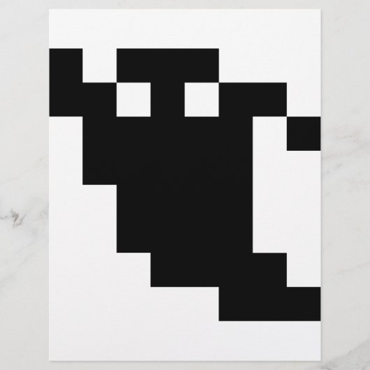 8 Bit Pixel Geist Schatten Flyer (Vorne)