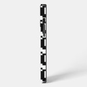 8 Bit Pixel Geist Schatten iPhone Hülle (Linke Seite)