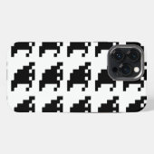 8 Bit Pixel Geist Schatten iPhone Hülle (Rückseite (Horizontal))