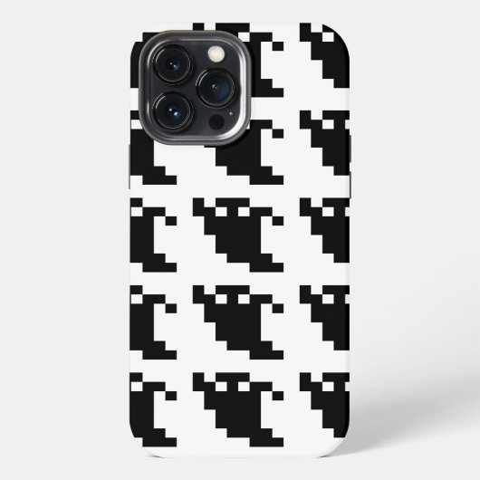 8 Bit Pixel Geist Schatten iPhone Hülle (Rückseite)