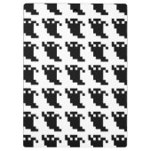 8 Bit Pixel Geist Schatten Klemmbrett (Rückseite)