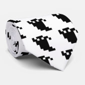 8 Bit Pixel Geist Schatten Krawatte (Gerollt)