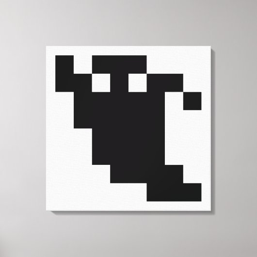 8 Bit Pixel Geist Schatten Leinwanddruck (Vorderseite)