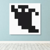 8 Bit Pixel Geist Schatten Leinwanddruck (Insitu (Holzboden))