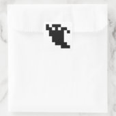 8 Bit Pixel Geist Schatten Quadratischer Aufkleber (Tasche)