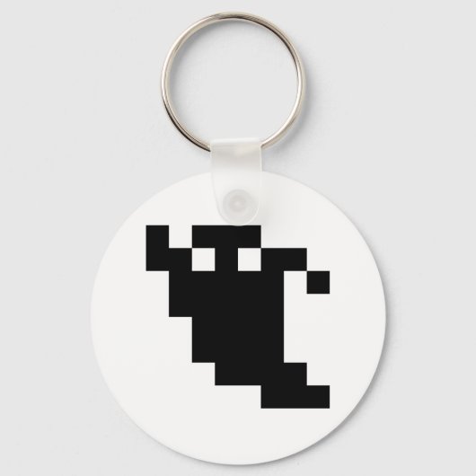 8 Bit Pixel Geist Schatten Schlüsselanhänger (Vorderseite)
