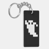8-Bit-Pixel-Geist Schlüsselanhänger (Vorderseite links)