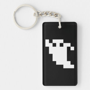 8-Bit-Pixel-Geist Schlüsselanhänger