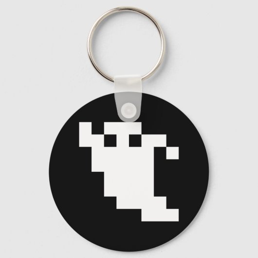 8-Bit-Pixel-Geist Schlüsselanhänger (Vorderseite)