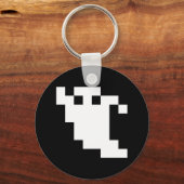 8-Bit-Pixel-Geist Schlüsselanhänger (Vorderseite)