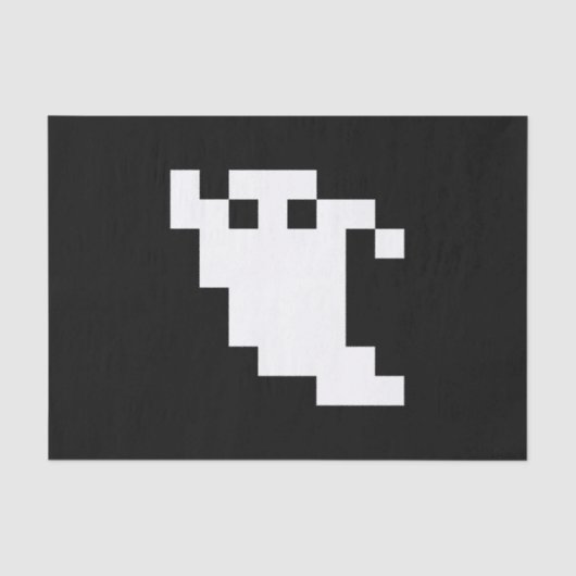 8-Bit-Pixel-Geist Seidenpapier (Vorderseite)