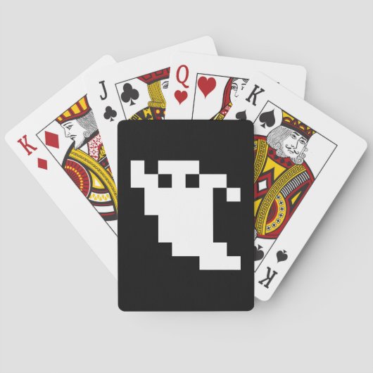 8-Bit-Pixel-Geist Spielkarten (Rückseite)