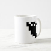 8 Bit Pixel-Geister Schatten Kaffeetasse (VorderseiteRechts)