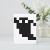 8-Bit-Pixel-Geisterschatten Postkarte (Stehend Vorderseite)