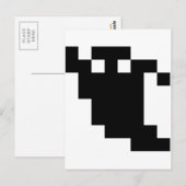 8-Bit-Pixel-Geisterschatten Postkarte (Vorne/Hinten)
