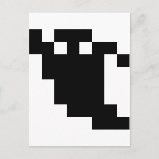 8-Bit-Pixel-Geisterschatten Postkarte (Vorderseite)