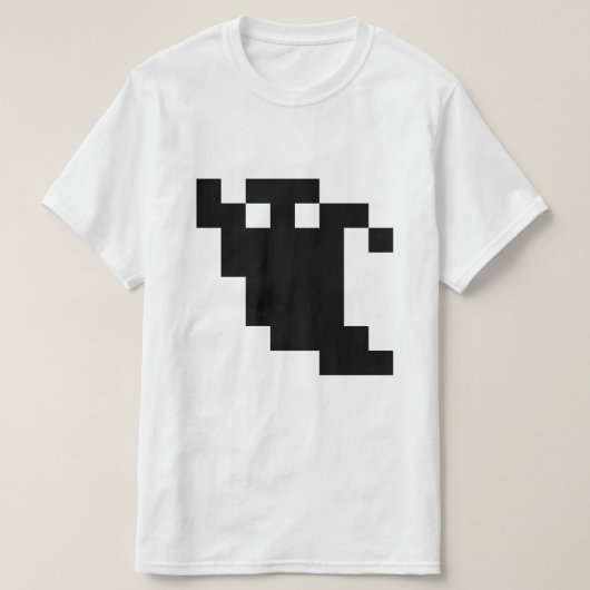 8 Bit Pixel-Geisterschatten T-Shirt (Design vorne)
