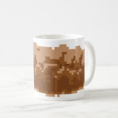 8 Bit Pixel Gekackt Kaffeetasse (VorderseiteRechts)