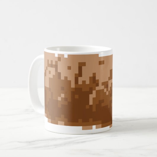 8 Bit Pixel Gekackt Kaffeetasse (Vorderseite Links)