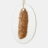 8 Bit Pixel Gekackt Keramik Ornament (Links)