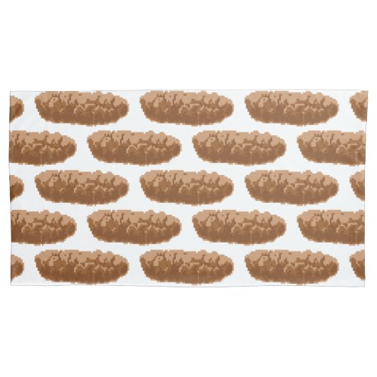 8 Bit Pixel Gekackt Kissenbezug (Vorderseite-Links)