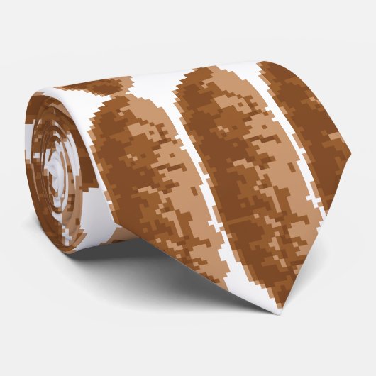 8 Bit Pixel Gekackt Krawatte (Gerollt)
