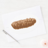 8 Bit Pixel Gekackt Ovaler Aufkleber (Umschlag)