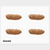 8 Bit Pixel Gekackt Ovaler Aufkleber (Blatt)