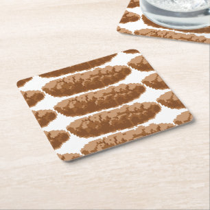 8 Bit Pixel Gekackt Rechteckiger Pappuntersetzer