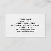 8 Bit Pixel Gekackt Visitenkarte (Rückseite)