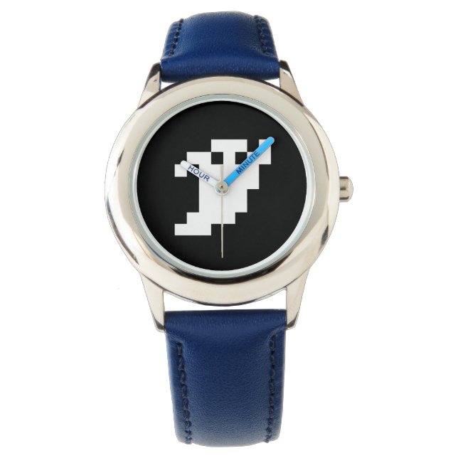 8 Bit Pixel Ghost Armbanduhr (Vorderseite)