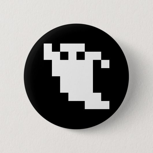 8 Bit Pixel Ghost Button (Vorderseite)